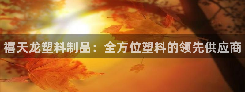太阳成集团tyc234cc振兴：禧天龙塑料制品：全方位塑料的