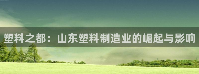太阳成集团视频：塑料之都：山东塑料制造业的崛起与影响